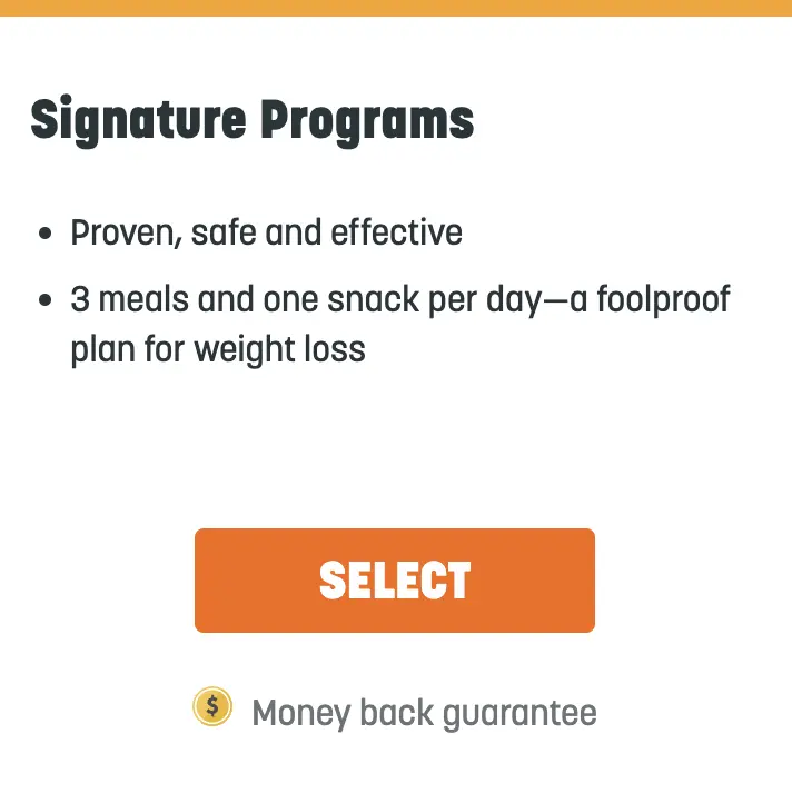 Nutrisystem signature program