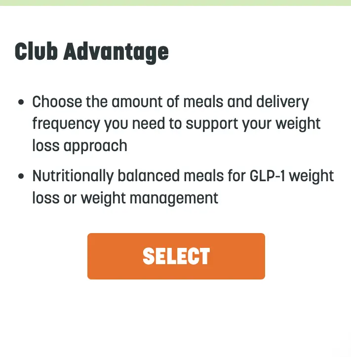 Nutrisystem club advantage